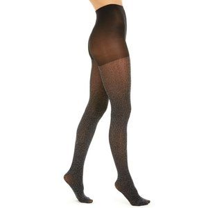 DKNY Size Small/Petite Leopard-Print Tights Gray